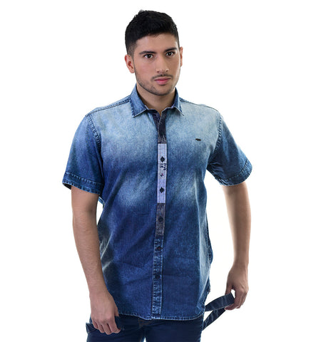 Camisa Manga Corta Denim