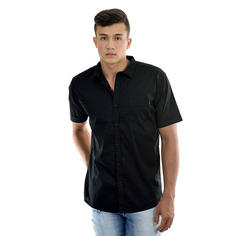 Camisa Negra Manga Corta