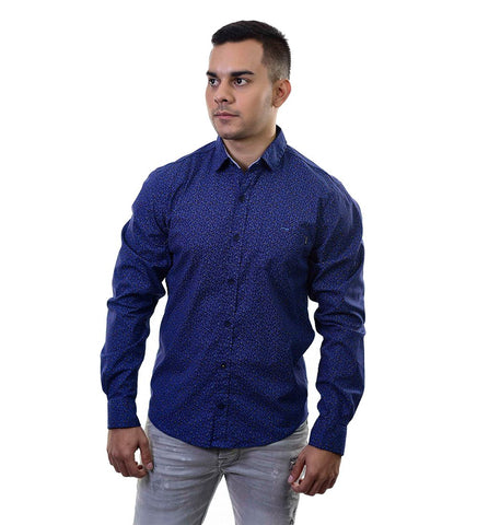 Camisa Manga Larga Azul Oscuro